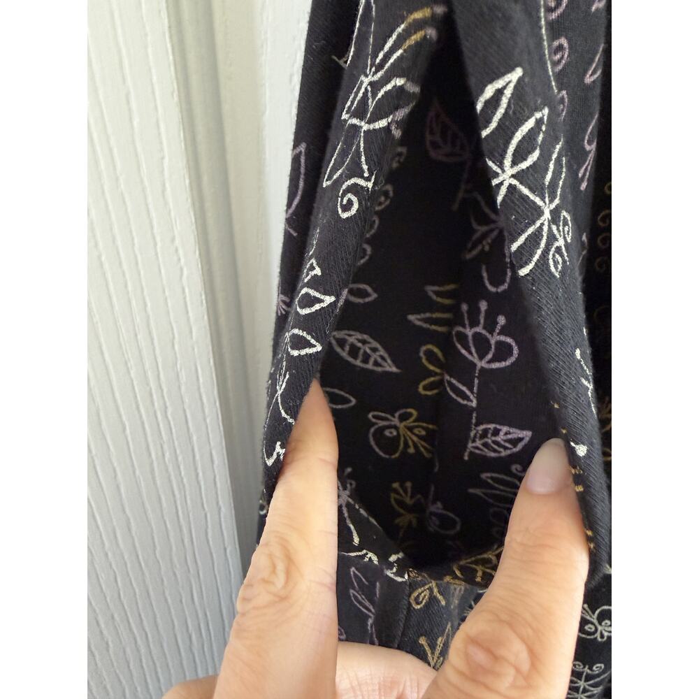 Effie's Heart Black Botanical Print Sleeveless Fit & Flare Pocket Dress - Picture 6 of 11